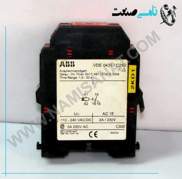 VDE 0435 C250, VDE 0435 C250,VDE 0435 C25,VDE 0435 C2,VDE 0435 C,VDE 0435 ,VDE 0435,VDE 043,VDE 04,VDE 0,VDE,VD,V,ind.power,برق صنعتی ,ind,power,برق صنعتی, ,نامی صنعت,تجهیزات صنعتی برق صنعتی,namisanat,نامی صنعت,تجهیزات صنعتی,نمایندگی فروش سایر برند ها,نمایندگی فوش ایر برند های ABB,IFM,Home / Products / Control System & PLCs / Safety Relays / ABB VDE 0435 C 250 CONTROL UNIT THERMIS,TOR,Manufacturer: ABB, Type: CONTROL UNIT THERMISTOR, Model: VDE 0435 C 250, Part No.: C 106.02, Main Voltage: 230 VAC, Input:, Voltage: 220 V, Rated Current: 4 A, Output:, Voltage: 250 V, Rated Current: 5 A, Dimensions: 23 X 104.6 X 79.8 mm, Weight: 0.14 Kg,