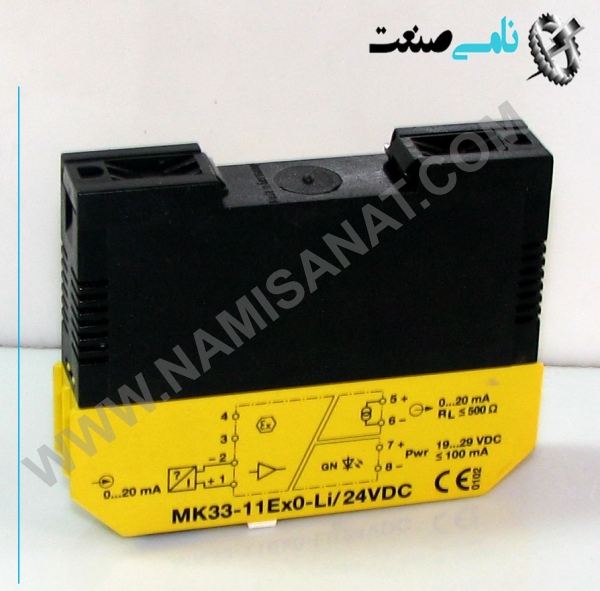 MK33-11EXO-LI 24 VDC, MK33-11EXO-LI 24 VDC,MK33-11EXO-LI 24 VD,MK33-11EXO-LI 24 V,MK33-11EXO-LI 24 ,MK33-11EXO-LI 2,MK33-11EXO-LI ,MK33-11EXO-LI,MK33-11EXO-L,MK33-11EXO-,MK33-11EX,MK33-11E,MK33-11,MK33-1,MK33-,MK33,MK3,MK,M, ,نامی صنعت,تجهیزات صنعتی برق صنعتی,namisanat,نامی صنعت,تجهیزات صنعتی,نمایندگی فروش سایر برند ها,نمایندگی فوش ایر برند های ABB,IFM,پترو شیمی ,فولاد,شرکت بازرگانی,ind.power,برق صنعتی ,ind,power,برق, صنعتی,2-wire Loop Isolator, MK33-11Ex0-Li/24VDC, 1-channel ,1-channel loop isolator , Intrinsically-safe input circuit EEx ia ,Area of application according to ATEX: II (1) GD ,Input circuit 0/4…20 mA ,Supply of 2-wire loop powered transducers ,Galvanic isolation between input circuit, output circuit and supply voltage , Defined current limitation in the transducer circuit ,Output circuit 0/4…20 mA ,Linearity ≤ 0.1 % ,Temperature drift ≤ 0,01 %/K of final value , Constant transducer voltag,