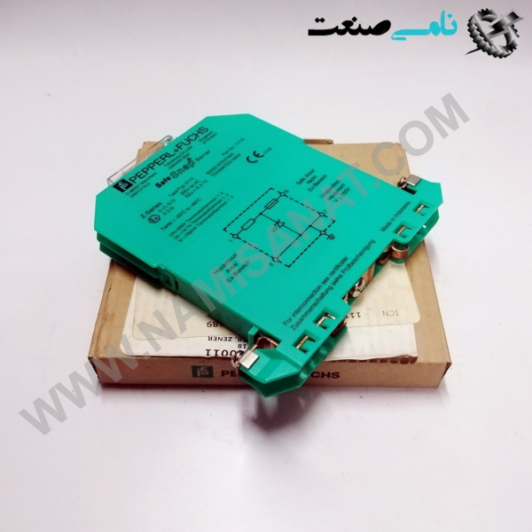 Z715, Z715,Z71,Z7,Z, ,نامی صنعت,تجهیزات صنعتی برق صنعتی,namisanat,نامی صنعت,تجهیزات صنعتی,نمایندگی فروش سایر برند ها,نمایندگی فوش ایر برند های ABB,IFM,ind.power,برق صنعتی ,ind,power,برق, صنعتی ,relay,رله,Zener Barrier Z715,1-channel DC version, positive polarity, Working voltage 13 V at 10 µA, Series resistance max. 107 Ω, Fuse rating 100 mA, DIN rail mounting,General specifications, Type DC version, positive polarity, Electrical specifications, Nominal resistance 100 Ω, Series resistance max. 107 Ω, Fuse rating 100 mA, Hazardous area connection, Connection terminals 1, 2, Safe area connection, Connection terminals 7, 8, Working voltage, Supply loop max. 13.3 V,Measurement loop max. 13 V at 10 µA, Conformity, Degree of protection IEC 60529, Ambient conditions, Ambient temperature -20 ... 60 °C (-4 ... 140 °F), Storage temperature -25 ... 70 °C (-13 ... 158 °F), Relative humidity max. 75 % , without condensation, Mechanical specifications, Degree of protection IP20, Connection screw terminals, Core cross-section max. 2 x 2.5 ... mm2, Mass approx. 150 g, Dimensions 12.5 x 115 x 110 mm (0.5 x 4.5 x 4.3 inch), Construction type modular terminal housing , see system description, Mounting on 35 mm DIN mounting rail acc. to EN 60715:2001,