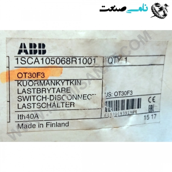 1SCA105068R1001/OT30F3, واردات قطعات ,PEPERL FUCHS نامی صنعت,تجهیزات صنعتی,نمایندگی فروش سایر برند ها,نمایندگی فوش ایر برند های ABB,NAMISANAT,IFM,پترو شیمی ,فولاد,شرکت بازرگانی,نامی ,صنعت, سسایر سیستم ها,سیستم ها ,وکانکتور,مانیتور  ind.electronics,الکترونیک صنعتی,Encoders MEASUREMENT ,&INSTRUMENT,اندازه گیری و ابزار دقیق ind.power,برق صنعتی , Induction welding,,جوش القایی, hydraulic-pneumatic,,هیدرولیک  1SCA105068R1001,OT30F3,1SCA105068R1001,OT30F,1SCA105068R1001,OT30,1SCA105068R1001,OT3,1SCA105068R1001,OT,1SCA105068R1001,O,1SCA105068R1001,,1SCA105068R1001,1SCA105068R100,1SCA105068R10,1SCA105068R1,1SCA105068R,1SCA105068,1SCA10506,1SCA1050,1SCA105,1SCA10,1SCA1,1SCA,1SC SWITCH,ABB,IND.POWER,OTHER SWITCH,NAMISANAT.CO,MODULE,CONTACTOR,CONNECTOR,Motor Starter Magnetic,https:,,www.namisanat.com,per,,Motor Starter, Temperature monitoring relay,Temperature Monitors,IND.AUTOMATION,MONITORING AND CONTROL SYSTEMS,CONTACTOR,SWITCH DISCONNECTORS سوییچ,ای بی بی,برند ای بی بی,سوییچ ای بی بی,کانکتور ای بی بی,سوکت ای بی بی,کانکتور,سایر کلید ها,ماژول ای بی بی,کنتاکتور,برق صنعتی,مغناطیسی استارت موتور,سایرسوییچ ها,مانیتورهای دما,رله مانیتورینگ دما,سیستم های کنترل و مانیتورینگ,کنتاکتور,کلید های قطع کننده,استارت موتور