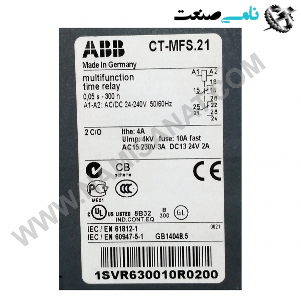 1SVR630010R0200/CT-MFS.21, واردات قطعات ,PEPERL FUCHS نامی صنعت,تجهیزات صنعتی,نمایندگی فروش سایر برند ها,نمایندگی فوش ایر برند های ABB,NAMISANAT,IFM,پترو شیمی ,فولاد,شرکت بازرگانی,نامی ,صنعت, سسایر سیستم ها,سیستم ها ,وکانکتور,مانیتور  ind.electronics,الکترونیک صنعتی,Encoders MEASUREMENT ,&INSTRUMENT,اندازه گیری و ابزار دقیق ind.power,برق صنعتی , Induction welding,,جوش القایی, hydraulic-pneumatic,,هیدرولیک  1SVR630010R0200,CT-MFS.21,1SVR630010R0200,CT-MFS.2,1SVR630010R0200,CT-MFS.,1SVR630010R0200,CT-MFS,1SVR630010R0200,CT-MF,1SVR630010R0200,CT-M,1SVR630010R0200,CT-,1SVR630010R0200,CT,1SVR630010R0200,C,1SVR630010R0200,,1SVR630010R0200,1SVR630010R020,1SVR630010R02,1SVR630010R0,1SVR630010R,1SVR630010,1SVR63001,1SVR6300,1SVR630,1SVR63,1SVR6,1SVR,1SV ABB,RELAY,IND.POWER,OTHER RELAY,RELAY MONITORING,NAMISANAT.CO,https:,,www.namisanat.com,per,,CT-ARE Time relay, true OFF-delay,impulse-ON 1c,o, 0.1-10s, 24VAC,DC 220-240VAC,Electronic Relays and Controls,MULTIFUNCTION ای بی بی,رله ای بی بی,برق صنعتی,سایررله ها,چند منظوره,رله زمان,رله ها و کنترل های الکترونیکی,رله مانیتورینگ