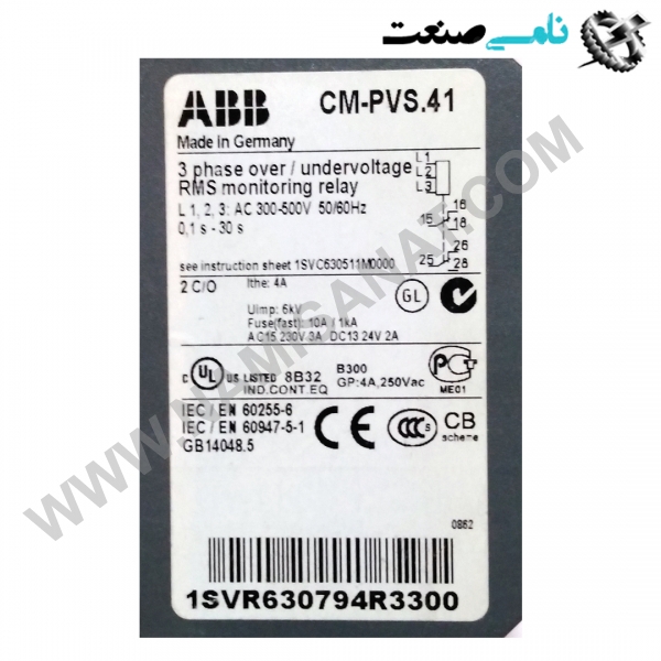 1SVR630794R3300/CM-PVS.41, واردات قطعات ,PEPERL FUCHS نامی صنعت,تجهیزات صنعتی,نمایندگی فروش سایر برند ها,نمایندگی فوش ایر برند های ABB,NAMISANAT,IFM,پترو شیمی ,فولاد,شرکت بازرگانی,نامی ,صنعت, سسایر سیستم ها,سیستم ها ,وکانکتور,مانیتور  ind.electronics,الکترونیک صنعتی,Encoders MEASUREMENT ,&INSTRUMENT,اندازه گیری و ابزار دقیق ind.power,برق صنعتی , Induction welding,,جوش القایی, hydraulic-pneumatic,,هیدرولیک  1SVR630794R3300,CM-PVS.41,1SVR630794R3300,CM-PVS.4,1SVR630794R3300,CM-PVS.,1SVR630794R3300,CM-PVS,1SVR630794R3300,CM-PV,1SVR630794R3300,CM-P,1SVR630794R3300,CM-,1SVR630794R3300,CM,1SVR630794R3300,C,1SVR630794R3300,,1SVR630794R3300,1SVR630794R330,1SVR630794R33,1SVR630794R3,1SVR630794R,1SVR630794,1SVR63079,1SVR6307,1SVR630,1SVR63,1SVR6,1SVR,1SV ABB,RELAY,IND.POWER,OTHER RELAY,RELAY MONITORING,NAMISANAT.CO,https:,,www.namisanat.com,per,,CT-ARE Time relay, true OFF-delay,CM-PVS.41 Three-phase monitoring relay 2c,o, 0,0.1-30s, L1-L2-L3=3x300-500VAC,Three-phase monitoring relay ,Electronic Relays and Controls, ای بی بی,رله ای بی بی,برق صنعتی,سایررله ها,رله مانیتورینگ سه فاز,رله زمان,رله ها و کنترل های الکترونیکی,رله مانیتورینگ