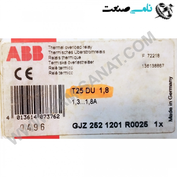 T25DU1.8, واردات قطعات ,PEPERL FUCHS نامی صنعت,تجهیزات صنعتی,نمایندگی فروش سایر برند ها,نمایندگی فوش ایر برند های ABB,NAMISANAT,IFM,پترو شیمی ,فولاد,شرکت بازرگانی,نامی ,صنعت, سسایر سیستم ها,سیستم ها ,وکانکتور,مانیتور  ind.electronics,الکترونیک صنعتی,Encoders MEASUREMENT ,&INSTRUMENT,اندازه گیری و ابزار دقیق ind.power,برق صنعتی , Induction welding,,جوش القایی, hydraulic-pneumatic,,هیدرولیک  T25DU1.8,T25DU1.,T25DU1,T25DU,T25D,T25,T2 ABB,CONTACTOR,CONNECTOR,SOCKET,IND.POWER,BIMETAL,thermal overload relay,NAMISANAT.CO,https:,,www.namisanat.com,per,,Contactor Relay,Block Contactor,AX09-30-01-80 220-230V50Hz,230-240V60Hz Contactor,Acessórios para Mini Contatores,Auxiliary Contact,Thermal Overload Relay ای بی بی,کنتاکتور,کنتاکتور ای بی بی,لوازم جانبی برای مینی کانکتور,کانکتور,سوکت,برق صنعتی,تماس کمکی,بی متال,رله کنتاکتور,رله اضافه بار حرارتی,
