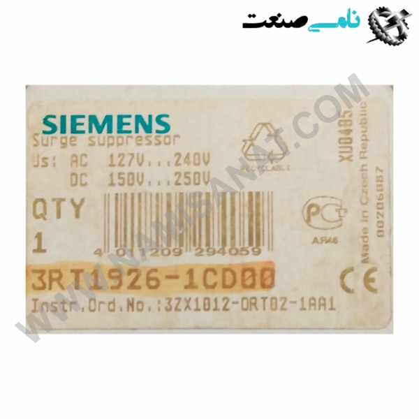 3RT1926-1CD00, واردات قطعات ,PEPERL FUCHS نامی صنعت,تجهیزات صنعتی,نمایندگی فروش سایر برند ها,نمایندگی فوش ایر برند های ABB,NAMISANAT,IFM,پترو شیمی ,فولاد,شرکت بازرگانی,نامی ,صنعت, سسایر سیستم ها,سیستم ها ,وکانکتور,مانیتور  ind.electronics,الکترونیک صنعتی,Encoders MEASUREMENT ,&INSTRUMENT,اندازه گیری و ابزار دقیق ind.power,برق صنعتی , Induction welding,,جوش القایی, hydraulic-pneumatic,,هیدرولیک  3RT1926-1CD00,3RT1926-1CD0,3RT1926-1CD,3RT1926-1C,3RT1926-1,3RT1926-,3RT1926,3RT192,3RT19,3RT1,3RT SIEMENS,CONTACTOR,CONNECTOR,SOCKET,IND.POWER,BIMETAL,thermal overload relay,NAMISANAT.CO,https:,,www.namisanat.com,per,,Contactor Relay,Block Contactor,AX09-30-01-80 220-230V50Hz,230-240V60Hz Contactor,Acessórios para Mini Contatores,Auxiliary Contact,Thermal Overload Relay, Electronic Overload Relay,CONNECTOR SOR-UVR L=1MT S3-S4-S5- S6 P,W,OTHER CONNECTORS,Contactor relay and power contactor,Auxiliary switch,MOUNTING BLOCK DIN EN 50005, 4-POLE,2NO+2NC,front-side auxiliary switch, 1 NO contact, screw terminal, for contactors 3RT1,SUPER SUPPRESSOR زیمنس ,کنتاکتور,کنتاکتور زیمنس ,لوازم جانبی برای مینی کانکتور,کانکتور,,کانکتور زیمنس,سوکت,برق صنعتی,تماس کمکی,سوییچ کمکی,رله کنتاکتور و کنتاکتور برق ,سایر کانکتور ها,بی متال,رله اضافه بار الکترونیکی,رله کنتاکتور,رله اضافه بار حرارتی,
