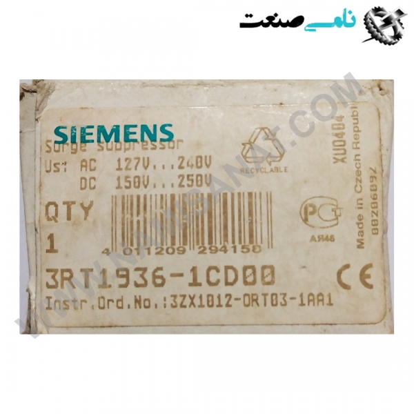3RT1936-1CD00, واردات قطعات ,PEPERL FUCHS نامی صنعت,تجهیزات صنعتی,نمایندگی فروش سایر برند ها,نمایندگی فوش ایر برند های ABB,NAMISANAT,IFM,پترو شیمی ,فولاد,شرکت بازرگانی,نامی ,صنعت, سسایر سیستم ها,سیستم ها ,وکانکتور,مانیتور  ind.electronics,الکترونیک صنعتی,Encoders MEASUREMENT ,&INSTRUMENT,اندازه گیری و ابزار دقیق ind.power,برق صنعتی , Induction welding,,جوش القایی, hydraulic-pneumatic,,هیدرولیک  3RT1936-1CD00,3RT1936-1CD0,3RT1936-1CD,3RT1936-1C,3RT1936-1,3RT1936-,3RT1936,3RT193,3RT19,3RT1,3RT SIEMENS,CONTACTOR,CONNECTOR,SOCKET,IND.POWER,BIMETAL,thermal overload relay,NAMISANAT.CO,https:,,www.namisanat.com,per,,Contactor Relay,Block Contactor,AX09-30-01-80 220-230V50Hz,230-240V60Hz Contactor,Acessórios para Mini Contatores,Auxiliary Contact,Thermal Overload Relay, Electronic Overload Relay,CONNECTOR SOR-UVR L=1MT S3-S4-S5- S6 P,W,OTHER CONNECTORS,Contactor relay and power contactor,Auxiliary switch,MOUNTING BLOCK DIN EN 50005, 4-POLE,2NO+2NC,front-side auxiliary switch, 1 NO contact, screw terminal, for contactors 3RT1,SUPER SUPPRESSOR زیمنس ,کنتاکتور,کنتاکتور زیمنس ,لوازم جانبی برای مینی کانکتور,کانکتور,,کانکتور زیمنس,سوکت,برق صنعتی,تماس کمکی,سوییچ کمکی,رله کنتاکتور و کنتاکتور برق ,سایر کانکتور ها,بی متال,رله اضافه بار الکترونیکی,رله کنتاکتور,رله اضافه بار حرارتی,