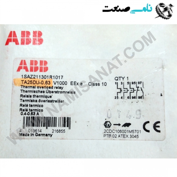 1SAZ211301R1017/TA25DU-0.63, واردات قطعات ,PEPERL FUCHS نامی صنعت,تجهیزات صنعتی,نمایندگی فروش سایر برند ها,نمایندگی فوش ایر برند های ABB,NAMISANAT,IFM,پترو شیمی ,فولاد,شرکت بازرگانی,نامی ,صنعت, سسایر سیستم ها,سیستم ها ,وکانکتور,مانیتور  ind.electronics,الکترونیک صنعتی,Encoders MEASUREMENT ,&INSTRUMENT,اندازه گیری و ابزار دقیق ind.power,برق صنعتی , Induction welding,,جوش القایی, hydraulic-pneumatic,,هیدرولیک  1SAZ211301R1017,TA25DU-0.63,1SAZ211301R1017,TA25DU-0.6,1SAZ211301R1017,TA25DU-0.,1SAZ211301R1017,TA25DU-01SAZ211301R1017,TA25DU-,1SAZ211301R1017,TA25DU,1SAZ211301R1017,TA25D,1SAZ211301R1017,TA25,1SAZ211301R1017,TA2,1SAZ211301R1017,TA,1SAZ211301R1017,T,1SAZ211301R1017,,1SAZ211301R1017,1SAZ211301R101,1SAZ211301R10,1SAZ211301R1,1SAZ211301R,1SAZ211301,1SAZ21130,1SAZ2113,1SAZ211,1SAZ21,1SAZ2,1SAZ,1SA ABB,CONTACTOR,CONNECTOR,SOCKET,IND.POWER,BIMETAL,thermal overload relay,NAMISANAT.CO,https:,,www.namisanat.com,per,,Contactor Relay,Block Contactor,AX09-30-01-80 220-230V50Hz,230-240V60Hz Contactor,Acessórios para Mini Contatores,Auxiliary Contact,Thermal Overload Relay, Electronic Overload Relay,CONNECTOR SOR-UVR L=1MT S3-S4-S5- S6 P,W,OTHER CONNECTORS,Contactor relay and power contactor,Auxiliary switch,MOUNTING BLOCK DIN EN 50005, 4-POLE,2NO+2NC,front-side auxiliary switch, 1 NO contact, screw terminal, for contactors 3RT1,SUPER SUPPRESSOR ای بی بی ,کنتاکتور,کنتاکتور ای بی بی ,لوازم جانبی برای مینی کانکتور,کانکتور,,کانکتور ای بی بی,سوکت,برق صنعتی,تماس کمکی,سوییچ کمکی,رله کنتاکتور و کنتاکتور برق ,سایر کانکتور ها,بی متال,رله اضافه بار الکترونیکی,رله کنتاکتور,رله اضافه بار حرارتی,