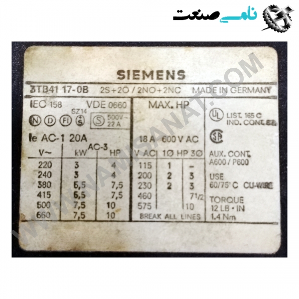 3TB4117-0B, واردات قطعات ,PEPERL FUCHS نامی صنعت,تجهیزات صنعتی,نمایندگی فروش سایر برند ها,نمایندگی فوش ایر برند های ABB,NAMISANAT,IFM,پترو شیمی ,فولاد,شرکت بازرگانی,نامی ,صنعت, سسایر سیستم ها,سیستم ها ,وکانکتور,مانیتور  ind.electronics,الکترونیک صنعتی,Encoders MEASUREMENT ,&INSTRUMENT,اندازه گیری و ابزار دقیق ind.power,برق صنعتی , Induction welding,,جوش القایی, hydraulic-pneumatic,,هیدرولیک  3TB4117-0B,3TB4117-0,3TB4117-,3TB4117,3TB411,3TB41,3TB4,3TB SIEMENS,CONTACTOR,CONNECTOR,SOCKET,IND.POWER,thermal overload relay,NAMISANAT.CO,https:,,www.namisanat.com,per,,Contactor Relay,Block Contactor,Auxiliary Contact,Thermal Overload Relay, Electronic Overload Relay,CONNECTOR,OTHER CONNECTORS,Contactor relay and power contactor,Auxiliary switch,front-side auxiliary switch,screw terminal, for contactors,contactor relay,Magnet coil for contactors SIRIUS​​​​​​​ زیمنس,کنتاکتور,کنتاکتور زیمنس ,لوازم جانبی برای مینی کانکتور,کانکتور,کانکتور زیمنس,سوکت,برق صنعتی,تماس کمکی,سوییچ کمکی,رله کنتاکتور و کنتاکتور برق ,سایر کانکتور ها,بی متال,رله اضافه بار الکترونیکی,رله کنتاکتور,رله اضافه بار حرارتی,