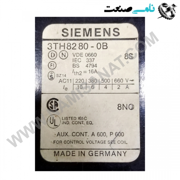 3TH8280-0B, واردات قطعات ,PEPERL FUCHS نامی صنعت,تجهیزات صنعتی,نمایندگی فروش سایر برند ها,نمایندگی فوش ایر برند های ABB,NAMISANAT,IFM,پترو شیمی ,فولاد,شرکت بازرگانی,نامی ,صنعت, سسایر سیستم ها,سیستم ها ,وکانکتور,مانیتور  ind.electronics,الکترونیک صنعتی,Encoders MEASUREMENT ,&INSTRUMENT,اندازه گیری و ابزار دقیق ind.power,برق صنعتی , Induction welding,,جوش القایی, hydraulic-pneumatic,,هیدرولیک  3TH8280-0B,3TH8280-0,3TH8280-,3TH8280,3TH828,3TH82,3TH8,3TH SIEMENS,CONTACTOR,CONNECTOR,SOCKET,IND.POWER,thermal overload relay,NAMISANAT.CO,https:,,www.namisanat.com,per,,Contactor Relay,Block Contactor,Auxiliary Contact,Thermal Overload Relay, Electronic Overload Relay,CONNECTOR,OTHER CONNECTORS,Contactor relay and power contactor,Auxiliary switch,front-side auxiliary switch,screw terminal, for contactors,contactor relay,Magnet coil for contactors SIRIUS​​​​​​​ زیمنس,کنتاکتور,کنتاکتور زیمنس ,لوازم جانبی برای مینی کانکتور,کانکتور,کانکتور زیمنس,سوکت,برق صنعتی,تماس کمکی,سوییچ کمکی,رله کنتاکتور و کنتاکتور برق ,سایر کانکتور ها,بی متال,رله اضافه بار الکترونیکی,رله کنتاکتور,رله اضافه بار حرارتی,