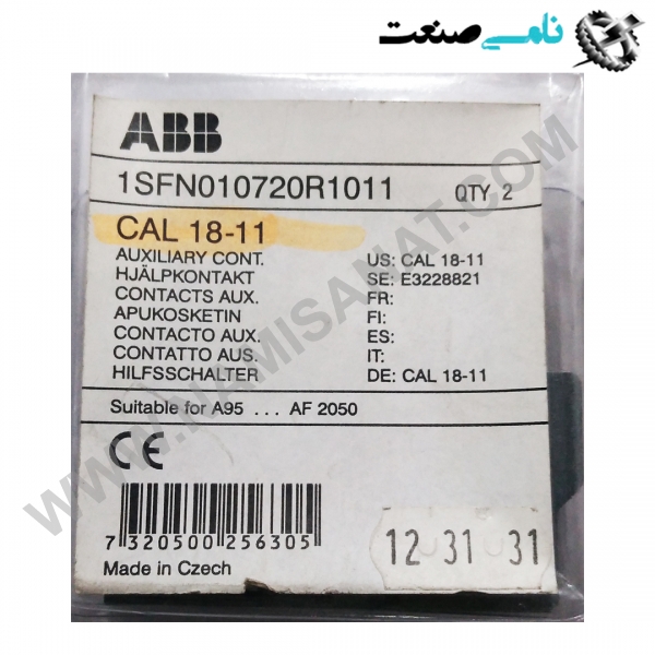 1SFN010720R1011/CAL18-11, واردات قطعات ,PEPERL FUCHS نامی صنعت,تجهیزات صنعتی,نمایندگی فروش سایر برند ها,نمایندگی فوش ایر برند های ABB,NAMISANAT,IFM,پترو شیمی ,فولاد,شرکت بازرگانی,نامی ,صنعت, سسایر سیستم ها,سیستم ها ,وکانکتور,مانیتور  ind.electronics,الکترونیک صنعتی,Encoders MEASUREMENT ,&INSTRUMENT,اندازه گیری و ابزار دقیق ind.power,برق صنعتی , Induction welding,,جوش القایی, hydraulic-pneumatic,,هیدرولیک  1SFN010720R1011,CAL18-11,1SFN010720R1011,CAL18-1,1SFN010720R1011,CAL18-,1SFN010720R1011,CAL18,1SFN010720R1011,CAL1,1SFN010720R1011,CAL,1SFN010720R1011,CA,1SFN010720R1011,C,1SFN010720R1011,,1SFN010720R1011,1SFN010720R101,1SFN010720R10,1SFN010720R1,1SFN010720R,1SFN010720,1SFN01072,1SFN0107,1SFN010,1SFN01,1SFN,1SF ABB,CONTACTOR,CONNECTOR,SOCKET,IND.POWER,thermal overload relay,MODULE,NAMISANAT.CO,https:,,www.namisanat.com,per,,Contactor Relay,Block Contactor,Auxiliary Contact,Thermal Overload Relay, Electronic Overload Relay,CONNECTOR,Contactor relay and power contactor,Auxiliary switch,front-side auxiliary switch,screw terminal, for contactors,contactor relay​​​​​​​,Contactor relay and power contactor,Auxiliary switch block, with screw terminal for contactor relays,Electronic Overload Relays Accessories,Surge Suppressor ای بی بی,کنتاکتور,کنتاکتور ای بی بی ,لوازم جانبی برای مینی کانکتور,کانکتور,کانکتور ای بی بی,سوکت,برق صنعتی,تماس کمکی,سوییچ کمکی,رله کنتاکتور و کنتاکتور برق ,بی متال,رله اضافه بار الکترونیکی,رله کنتاکتور,سرکوبگر ولتاژ,لوازم جانبی رله های اضافه بار الکترونیکی ,رله اضافه بار حرارتی,