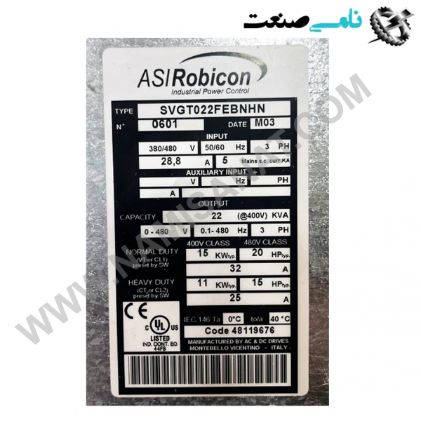 SVGT22FEBNHN/48119676/SVGT022FEBNHP, اردات قطعات ,PEPERL FUCHS نامی صنعت,تجهیزات صنعتی,نمایندگی فروش سایر برند ها,نمایندگی فوش ایر برند های ABB,NAMISANAT,IFM,پترو شیمی ,فولاد,شرکت بازرگانی,نامی ,صنعت, سسایر سیستم ها,سیستم ها ,وکانکتور,مانیتور  ind.electronics,الکترونیک صنعتی,Encoders MEASUREMENT ,&INSTRUMENT,اندازه گیری و ابزار دقیق ind.power,برق صنعتی , Induction welding,,جوش القایی, hydraulic-pneumatic,,هیدرولیک  SVGT22FEBNHN,48119676,SVGT22FEBNHN,4811967,SVGT22FEBNHN,4811967,SVGT22FEBNHN,481196,SVGT22FEBNHN,481196,SVGT22FEBNHN,4811,SVGT22FEBNHN,481,SVGT22FEBNHN,48,SVGT22FEBNHN,4,SVGT22FEBNHN,4 IND.AUTOMATION. DRIVEINVERTE. NAMISANAT.https:,,www.namisanat.com, درایو یا اینورتر تجهیزی است که برای راه‌اندازی موتورهای الکتریکی استفاده می‌شود و بسیاری از چالش‌های پیش روی آن‌ها را حل می‌کند. درایو می‌تواند:  سرعت (دور) موتور را کنترل کند؛ از موتور در برابر خطاهای گوناگون (اضافه بار، اتصال کوتاه و …) حفاظت کند؛ استارت و استپ موتور را به صورت نرم و بدون تنش‌های مکانیکی (تقه) انجام دهد؛ امکان کنترل از راه دور فرآیند را فراهم کند؛ مصرف انرژی را در بارهای گشتاور متغیر (مثل فن و پمپ) کاهش دهد؛ و … ام‌های درایو درایو با نام‌های زیر شناخته می‌شود:  درایو (Drive) AC درایو (AC Drive) (VFD (Variable Frequency Drive (VSD (Variable Speed Drive اینورتر (Inverter) (VVVF (Variable Voltage Variable Frequency (FC (Frequency Control ۲ کاربرد مهم درایو اگر ساعت‌ها درباره کاربردهای درایو در صنعت و زندگی روزمره بنویسیم و بخوانیم، کم است! این تجهیز از آسانسورِ آپارتمان شما تا جرثقیل‌ها، چاه‌های کشاورزی، میکسرها، نانوایی محله‌، اکسترودر، پمپ، فن، نوار نقاله و … کاربرد دارد. کافی است برای یک ساعت درایو را از صنعت و زندگی روزمره خود حذف کنید تا به اهمیت بالای آن پی ببرید. در ادامه دو کاربرد درایو را بررسی می‌کنیم. ۱. مقایسه از نظر تعمیر و نگهداری   همانند موتورهای AC، درایوهای AC هم نسبت به درایوهای DC به تعمیر و نگهداری کمتری نیاز دارند. با توجه به این نکته، در صورت استفاده از درایوهای AC در پروسه، هزینه‌ها و زمان توقف خط کمتر می‌شود. ۲. مقایسه از نظر مکان استفاده   باید توجه داشت که در شرایط سخت موتورهای AC محبوب‌ترند، این عامل باعث شده که در این شرایط از درایوهای AC بیشتر استفاده شود. از طرفی در محیط‌هایی که رطوبت هوا بالا است، استفاده از درایوهای DC خطرناک است. چون امکان ایجاد جرقه وجود دارد.  ۳. مقایسه از نظر قیمت  درایوهای AC با وجود ساختار پیچیده‌تری که نسبت به درایوهای DC دارند، ارزان‌تر هستند. زیرا این درایوها در تعداد بیشتری تولید می‌شوند و بهتر می‌توانند نیاز مشتری را برآورده کنند.   ۴. مقایسه از نظر سرعت  محدوده سرعتِ عملکردِ درایوهای AC در مقایسه با درایوهای DC‌ وسیع‌تر است. زیرا در درایوهای DC به دلیل وجود کُموتاسیون در موتورها، محدودیت سرعت داریم.   بخش منبع تغذیه یک بُرد پاوِر (Power board) دارد. این بخش اهداف زیر را دنبال می‌کند:  ۱. دریافت سیگنال‌های ورودی و تبدیل آن‌ها  ۲. جداسازی نواحی ولتاژ بالا از نواحی ولتاژ پایین  ۳. ارسال سیگنال مناسب به خروجی  ۴. تشخیص کیفیت سیگنال‌های ورودی و خروجی   یک برد پاور زمانی عملکرد مطلوبی دارد که:  نویز تولید نکند؛ خروجی ثابت و بدون نوسانی داشته باشد.  مدار اصلی مدار اصلی درایوهای AC از سه قسمت اصلی تشکیل شده‌ است:   ۱. رکتیفایر (Rectifier) یا یکسوکننده، برق AC را دریافت می‌کند و در خروجی خود موجی یکسوشده تحویل می‌دهد.   ۲. فیلتر (Filter) خازنی است که با حذف ریپل، موج یکسوشده را صاف می‌کند.   ۳. اینورتر (Inverter) از ۶ پل IGBT تشکیل شده است. این IGBTها با سوئیچ‌زنی به روش PWM، موج صاف شده خروجی فیلتر را به یک موج شبه‌سینوسی تبدیل میکنند
