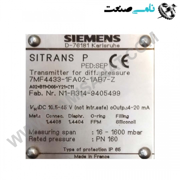 SITRANSP-7MF4433-1FA02-1AB7-Z, واردات قطعات ,PEPERL FUCHS نامی صنعت,تجهیزات صنعتی,نمایندگی فروش سایر برند ها,نمایندگی فوش ایر برند های ABB,NAMISANAT,IFM,پترو شیمی ,فولاد,شرکت بازرگانی,نامی ,صنعت, سسایر سیستم ها,سیستم ها ,وکانکتور,مانیتور  ind.electronics,الکترونیک صنعتی,Encoders MEASUREMENT ,&INSTRUMENT,اندازه گیری و ابزار دقیق ind.power,برق صنعتی , Induction welding,,جوش القایی, hydraulic-pneumatic,,هیدرولیک   SITRANSP,7MF4433-1FA02-1AB7-Z,SITRANSP,7MF4433-1FA02-1AB7-,ZSITRANSP,7MF4433-1FA02-1AB7-,SITRANSP,7MF4433-1FA02-1AB7,SITRANSP,7MF4433-1FA02-1AB,SITRANSP,7MF4433-1FA02-1A,SITRANSP,7MF4433-1FA02-1,SITRANSP,7MF4433-1FA02-,SITRANSP,7MF4433-1FA02,SITRANSP,7MF4433-1FA0,SITRANSP,7MF4433-1FA,SITRANSP,7MF4433-1F,SITRANSP,7MF4433-1,SITRANSP,7MF4433,SITRANSP,7MF44,SITRANSP,7MF4,SITRANSP,7MF,SITRANSP,7M,SITRANSP,7,SITRANSP,SITRAN,SITR, SIEMENS,TRANSMITTER,Differential Pressure,MEASUREMENT & INSTRUMENT,Pressure,وNAMISANAT.CO,https:,https:,,www.namisanat.com,per, زیمنس,سیمنس,ترنسمیتر,فشار دیفرانسیل,اندازه‌گیری و ابزار دقیق,پرشر  رانسمیتر فشار زیمنس (Siemens Pressure Transmitter) یک تجهیز صنعتی دقیق و پرکاربرد است که برای اندازه‌گیری فشار سیالات (مایعات و گازها) در صنایع مختلف استفاده می‌شود. این تجهیزات با تبدیل فشار به سیگنال الکتریکی، امکان کنترل و پایش مستمر فشار را در فرآیندهای صنعتی فراهم می‌کنند.  ویژگی‌ها و کاربردها: اندازه‌گیری دقیق: ترانسمیترهای فشار زیمنس دقت بالایی در اندازه‌گیری فشار دارند و در محدوده وسیعی از 1mbar تا 700bar قابل استفاده هستند.  کاربرد گسترده: این تجهیزات در صنایع مختلفی مانند نفت و گاز، پتروشیمی، غذایی، دارویی و ... برای اندازه‌گیری فشار، فشار تفاضلی، جریان، سطح و سایر کمیت‌های مرتبط به کار می‌روند.  قابلیت اطمینان: ترانسمیترهای زیمنس با استفاده از مواد مقاوم و مطابق با استانداردهای صنعتی ساخته می‌شوند و از قابلیت اطمینان بالایی برخوردارند.  تنوع مدل: زیمنس مدل‌های متنوعی از ترانسمیترهای فشار را ارائه می‌دهد که امکان انتخاب مدل مناسب برای هر نوع پروژه و نیاز خاص را فراهم می‌کند.  نمایشگر و ارتباطات: بسیاری از مدل‌ها دارای نمایشگر LCD برای نمایش مقادیر فشار و امکان ارتباط با سیستم‌های کنترلی از طریق پروتکل‌های مختلف هستند.  کاهش زمان راه‌اندازی: برخی از مدل‌ها با امکان کنترل ایمنی از راه دور، زمان راه‌اندازی را کاهش می‌دهند.  مزایا: دقت و پایداری بالا . مقاومت در برابر شرایط سخت محیطی . قابلیت اندازه‌گیری فشار تفاضلی و سطح . امکان اتصال به سیستم‌های کنترلی . کاهش هزینه‌های تعمیر و نگهداری . 