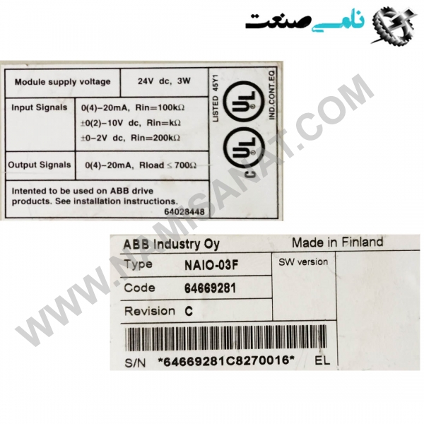 NAIO-03F/64669281, واردات قطعات ,PEPERL FUCHS نامی صنعت,تجهیزات صنعتی,نمایندگی فروش سایر برند ها,نمایندگی فوش ایر برند های ABB,NAMISANAT,IFM,پترو شیمی ,فولاد,شرکت بازرگانی,نامی ,صنعت, سسایر سیستم ها,سیستم ها ,وکانکتور,مانیتور  ind.electronics,الکترونیک صنعتی,Encoders MEASUREMENT ,&INSTRUMENT,اندازه گیری و ابزار دقیق ind.power,برق صنعتی , Induction welding,,جوش القایی, hydraulic-pneumatic,,هیدرولیک    NAIO-03F,64669281,NAIO-03F,6466928,NAIO-03F,646692,NAIO-03F,64669,NAIO-03F,6466,NAIO-03F,64669NAIO-03F,64,NAIO-03F,6,NAIO-03F,6,NAIO-03F,NAIO-03,NAIO-0,NAIO,NAI, POWERSUPPY,ABB,IND.AUTOMATION,ModuleوNAMISANAT.CO,https:,https:,,www.namisanat.com,per, پاورساپلاس,ای بی بی,اتومایسیئن صنعتی,مبدل, NTAC-02 یک ماژول رابط انکودر پالس از شرکت ABB است که برای اتصال انکودرهای پالس دیجیتال به سیستم‌های اتوماسیون صنعتی طراحی شده است. این ماژول سیگنال‌های انکودر را به سیگنال‌های دیجیتالی تبدیل می‌کند که توسط کنترل‌کننده‌ها قابل شناسایی هستند.  توضیحات بیشتر: کاربرد: NTAC-02 به طور خاص برای ارائه بازخورد دقیق سرعت یا موقعیت در سیستم‌های اتوماسیون صنعتی استفاده می‌شود.  عملکرد: این ماژول سیگنال‌های خروجی از انکودرهای پالس را که معمولاً به صورت پالس‌های الکتریکی هستند، دریافت می‌کند و آنها را به فرمت دیجیتالی قابل فهم برای کنترل‌کننده‌ها تبدیل می‌کند.  ویژگی‌ها: NTAC-02 به گونه‌ای طراحی شده است که با طیف وسیعی از انکودرها سازگار باشد و از اتصالات مختلف پشتیبانی کند.  منبع: این ماژول توسط شرکت ABB تولید می‌شود که یک شرکت پیشرو در زمینه اتوماسیون صنعتی است.  شماره قطعه: شماره قطعه این ماژول NTAC-02 است.  شرایط: NTAC-02 به صورت نو در دسترس است و معمولاً دارای گارانتی است.  زمان تحویل: زمان تحویل این ماژول معمولاً بین 1 تا 5 روز کاری است.  به طور خلاصه، NTAC-02 یک ماژول حیاتی در سیستم‌های اتوماسیون صنعتی است که امکان اتصال و استفاده از انکودرهای پالس را فراهم می‌کند و در نتیجه به کنترل دقیق حرکت و موقعیت در فرآیندهای صنعتی کمک می‌کند.