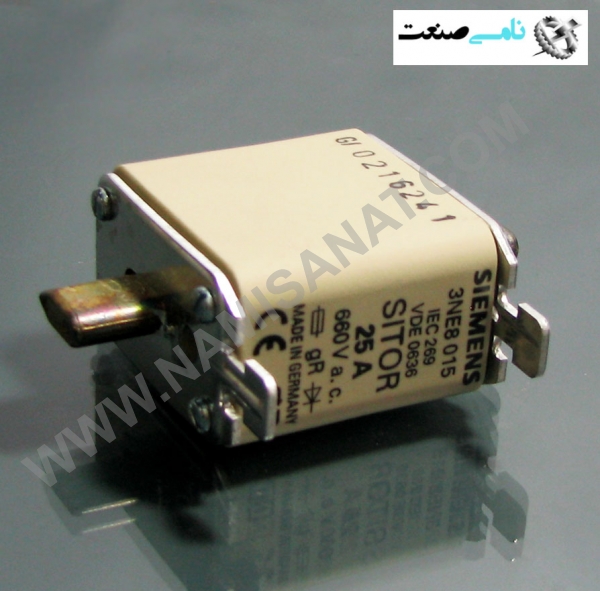 3NE8015-SITOR, 3NE8015-SITOR,3NE8015-SITO,3NE8015-SIT,3NE8015-SI,3NE8015-S,3NE8,3NE8015,3NE8015,3NE801,3NE8,3NE,3N,3,SIEMENS,SITOR fuse link, with blade contacts, NH00, In: 25 A, gR, Un AC: 690 V, Un DC: 440 V, front indicator,25A,660 V,SITOR fuse link, with blade contacts, NH00, In: 25 A, gR, Un AC: 690 V, Un DC: 440 V, front indicator , ,نامی صنعت,تجهیزات صنعتی, برق صنعتی,namisanat,,نامی صنعت,تجهیزات صنعتی,ind.power,برق صنعتی ,FUSE,فیوز,