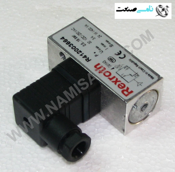 R412003664, R412003664,R41200366,R4120036,R412003,R41200,R4120,R412,R41,R4,R,Manocontacts, Manostat et Vacuostat mécanique PM1, standard ou ATEX, montage pour bride ou raccordement direct,Technologie Membrane, à ressort Pression de pilotage voir tableau Protection contre la surpression 80 bar Position du point de commutation optimal au milieu de la plage de valeur Précision de commutation ± 3 % (basé sur le centre de la plage) Température ambiante -25 °C à +80 °C Fluide air comprimé, huile hydraulique, ,نامی صنعت,تجهیزات صنعتی برق صنعتی,namisanat,نامی صنعت,تجهیزات صنعتی,نمایندگی فروش سایر برند ها,نمایندگی فوش ایر برند های ABB,IFM, ,hydraulic-pneumatic,هیدرولیک-پنوماتیک, Position de l’installation indifférente Poids 0,2 kg,Elément de commutation Micro commutateur (contact inverseur) Tension de commutation maxi. 250 V CC/CA 24 V à M12 Capacité de commutation maxi., charge ohmique 24/60/110/220 Vca 15/12/7/7 A Capacité de commutation maxi., charge inductive 24/60/110/220 Vca 12/9/5/5 A Capacité de commutation maxi., charge ohmique 24/60/110/220 Vcc 10/1,5/0,65/0,25 A Capacité de commutation maxi.,,Prise forme A (DIN EN 175301 - 803 A) (PG 9) 1834484059 Prise forme A (DIN EN 175301 - 803 A) (PG 11) 1834484060, Prise avec câble, M12x1 (DIN 50 044), droit, 3 m, PUR 1834484256,, Prise avec câble, M12x1 (DIN 50 044), droit, 5 m, PUR 1834484257, Prise avec câble, M12x1 (DIN 50 044), droit, 10 m, PUR 1834484258, Prise avec câble, M12x1 (DIN 50 044), coudé, 3 m, PUR 1834484259, Prise avec câble, M12x1 (DIN 50 044), coudé, 5 m, PUR 1834484260, Prise avec câble, M12x1 (DIN 50 044), coudé, 10 m, PUR 1834484261, Prise forme A (PG 9) 8941012412, Prise forme A (PG 11) 8941002262, Prise forme A (PG 11) avec DEL (rouge/vert), charge inductive, avec dispositif pare-étincelles24/60/110/220 Vcc8/1/0,4/0,15 A, Fréquence de commutation maxi. 100 min -1, Résistance aux chocs maix. 15 g, temps de fermeture 11 ms, Connexions électriques par prise normalisée, Nombre de broches 3 +PE, Indice de protection (DIN 40 050)IP 65 (form A) IP 67 M12x1,G 1/4 –0,9–0 forme A incl. 0821100010 R412003662 contact 1-2 G 1/4 0,2–2 forme A incl. 3410582100 – commuté à 1-3 G 1/4 0,2–3 forme A incl. 0821100011 – G 1/4 0,5–16 forme A incl. 0821100013 R412003663 G 1/4 –0,9–1 M12 x 1 incl. – R412003665 G 1/4 0,5–16 M12 x 1 incl. – R412003666 G 1/4 0,5–16 forme A – 3410582000 – G 1/4 –0,9–0 M12 x 1 – 0821100050 – G 1/4 0,2–3 M12 x 1 – 0821100051 – G 1/4 0,5–16 M12 x 1 – 0821100053 – Référence montage par bride Fonction de commutation Micro commutateur Raccordement pneumatique Plage de pression de service Raccordement électrique Prise comprise à la livraison Référence Réf. ATEX pression croissante p par bride –0,9–0 forme A incl. 0821100020 –, contact 1-2 par bride 0,2–2 forme A incl. 0821100021 –, commuté à 1-3 par bride 0,5–16 forme A incl. 0821100023 R412003664, par bride 0,5–16 forme A – 0821100024 –, par bride,, CNOMO 060 580 0,5–16 forme A – 3410582900 – par bride –0,9–0 M12 x 1 – 0821100054 –, par bride 0,2–3 M12 x 1 – 0821100055 –, par bride 0,5–16 M12 x 1 – 0821100057 –, par bride 0,5–16 M12 x 1 incl. – R412003667,